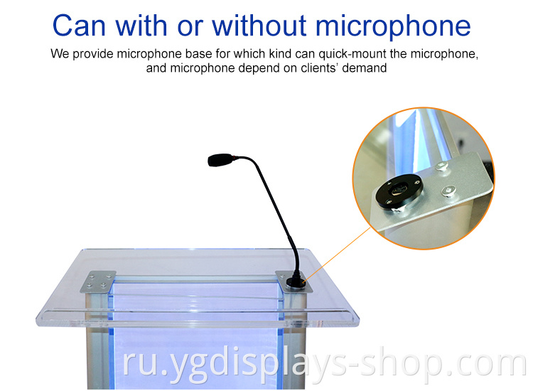 led lectern light box with microphone speech podium